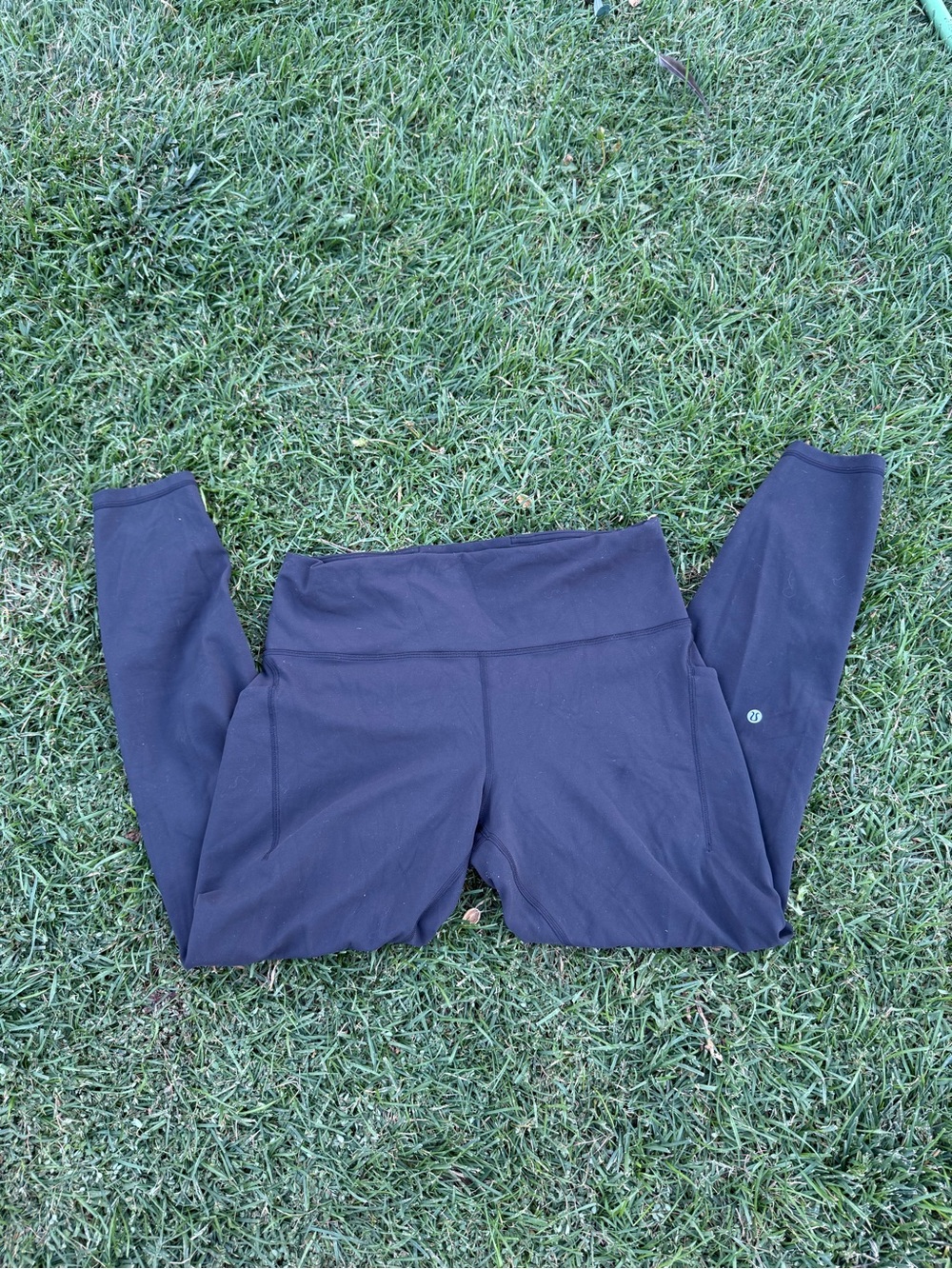 lululemon athletica Black High-Rise Leggings with Logo